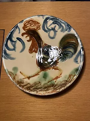 Buy Vintage Puigdemont Pottery Cockerel Rooster Wall Plate  27 Cm Dia • 24.50£