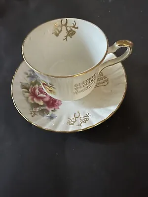 Buy Royal Stafford Golden Wedding Anniversary Rose Cup And Saucer Bone China  Mint • 4.99£