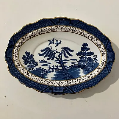 Buy Royal Doulton Booths 'Real Old Willow' Oval Side Plate  Vintage Chipped • 4.46£