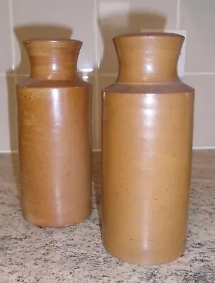 Buy Pair Of Vintage Stoneware Clay Ink Pots.  19cms • 10£