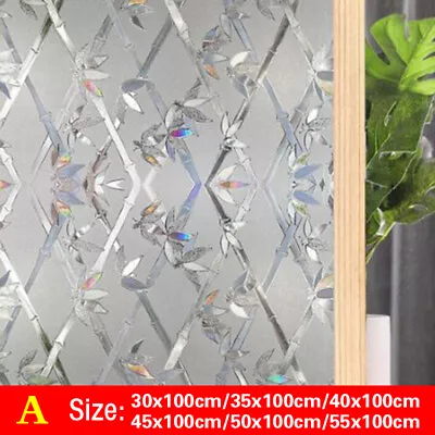 Buy Frosted Window Film Privacy Stained Cling Static Glass Stickers Home Decoration • 4.70£