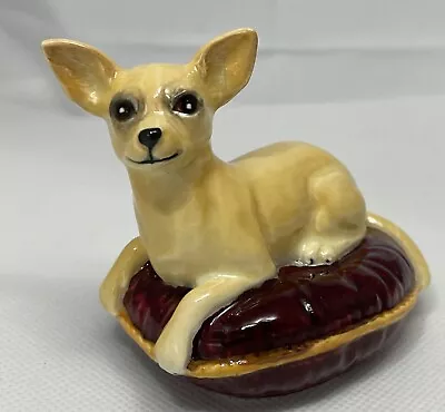 Buy BESWICK Dog Figurine Little Chihuahua Dog Lying On A Cushion • 15£