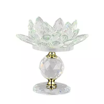 Buy Glass Lotus Flower Tea Light Candle Holder Candle Stand Votive Candle Holders • 13.13£