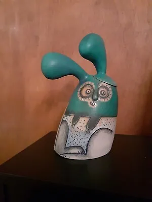 Buy Lidded Art Pottery Ceramic Rabbit Sculpture Pot By Kärt Seppel ~ Bunny 2011 • 45£