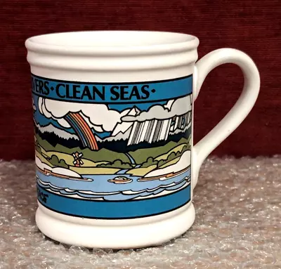 Buy Denby Greenpeace Sweet Rain Pure Rivers Clean Seas Rare Vintage Mug NEW • 39.99£