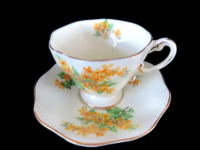 Buy FOLEY CHINA CUP & SAUCER - YELLOW FLOWERS Pattern No. V2671 (1930-36) • 15.99£