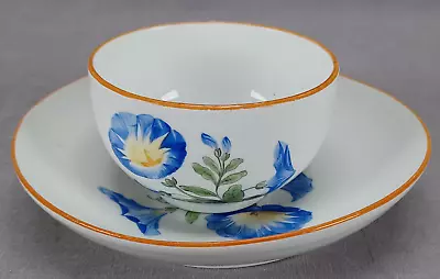 Buy Meissen Marcolini Hand Painted Blue Morning Glory Tea Cup & Saucer C. 1774-1817 • 312.29£