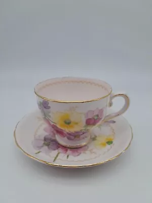 Buy Tuscan Fine English Bone China Tea Cup And Saucer Pink Floral • 26.89£