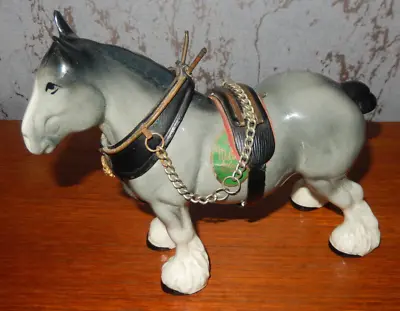 Buy Vintage Melba Ware Grey Shire Horse Figure Ornament With Partial Tack • 12.90£