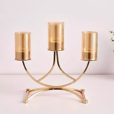 Buy Golden Candle Holders Candlestick Candelabras For Buffet Gifts Housewarming • 25.80£