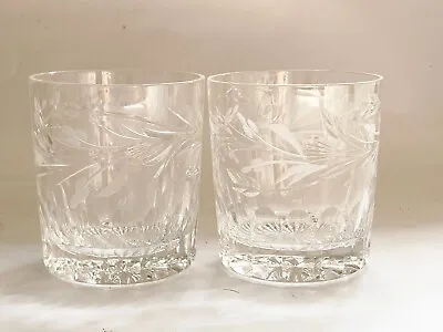 Buy Vintage Pair Of Lead Crystal Whisky Whiskey Rummer Tumbler Glasses Glass 2 Of • 34.99£