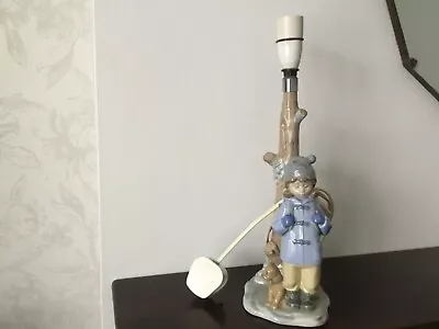 Buy NAO By Lladro Figural Lamp - Girl And Dog On Cold Morning • 40£