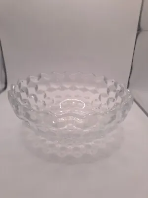 Buy Vintage Large Glass Bowl Fostoria American Elegant Glassware Hexagon-IceCube-GUC • 33.21£
