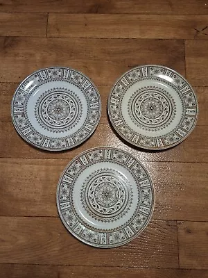 Buy BG&W LATE MAYERS Antique Victorian STAR Pattern Ironstone Dinner Ware Plates X 3 • 34.95£