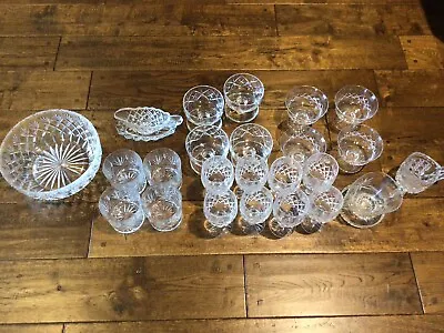 Buy Edinburgh International Glasses Vintage Cut Glass Lead Crystal Set, 26 Pieces • 35£