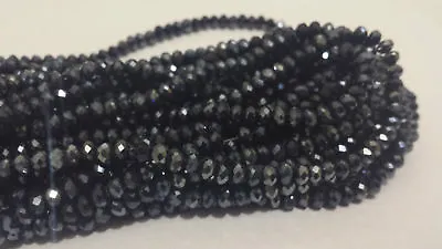 Buy 100 Faceted Rondelle Crystal Glass Beads  3mm   30 Colours Jewellery Making • 1.51£