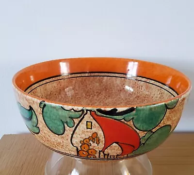 Buy Clarice Cliff Red Roofs Cafe Au Lait Holborn Fruit Bowl C 1932 • 370£