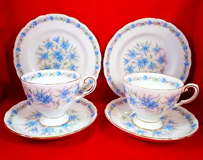Buy Tea For Two VINTAGE Trios TUSCAN CHINA Floral LOVE IN THE MIST Staffordshire B • 15£