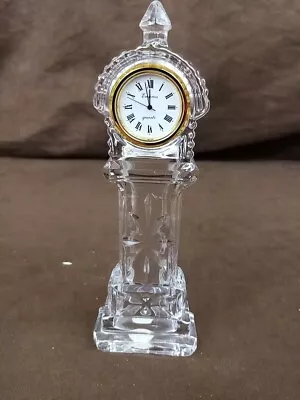 Buy Empress Clock Ornament 24% Lead Crystal 18.5x6.5x3cm Approx Untested • 0.99£