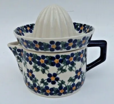 Buy Traditional Boleslaweic Pottery Lemon Citrus Squeezer & Jug *  Made In Poland • 31.99£