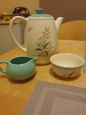 Buy 1950 Crown Ducal Tea Pot Sugar Bowl And Milk Jug.Random Harvest. • 15£