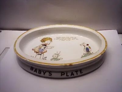 Buy SHELLEY MABEL LUCIE ATTWELL BABY'S PLATE, NURSERY WARE 1920'S Fairy Signed • 12£
