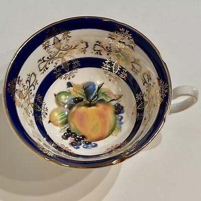 Buy Royal Grafton Fruit Motif Gilded Bone China Footed Tea Cup 2144 Made In England • 19.21£