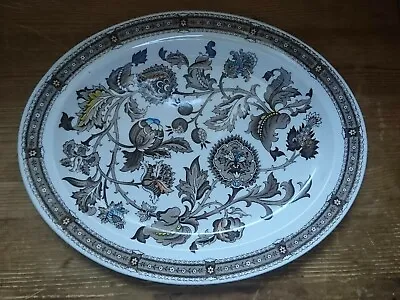 Buy Ridgway Jacobean Staffordshire Brown Multi Colour 14 Inch Oval Platter Plate  • 10£