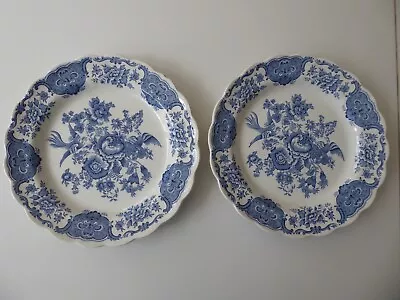 Buy Pair Of Windsor Blue Ridgway Of Staffordshire England 25cm Dinner Plates • 8.99£
