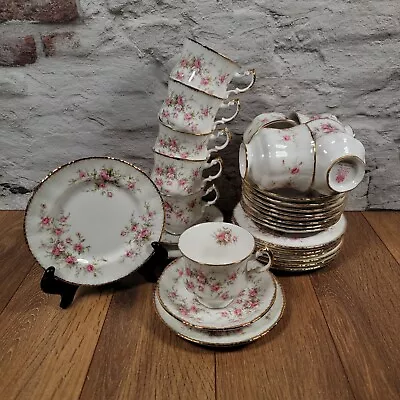 Buy X10 Royal Albert Paragon Victoriana Rose Teacup, Saucer & Cake Plate Trio • 99.99£