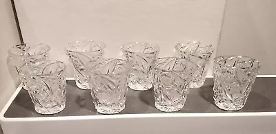 Buy Set Of Eight Cut Crystal Liqueur /Shot Glasses • 35£