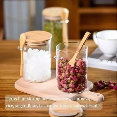 Buy Glass Jars With Airtight Lid And Spoon,Glass Food Storage Jars Containers,Ove... • 19.59£