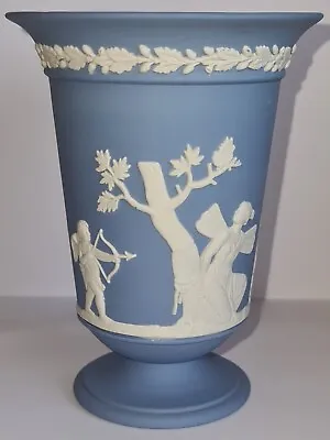 Buy Vintage Wedgwood Jasperware Blue Vase  • 14.99£