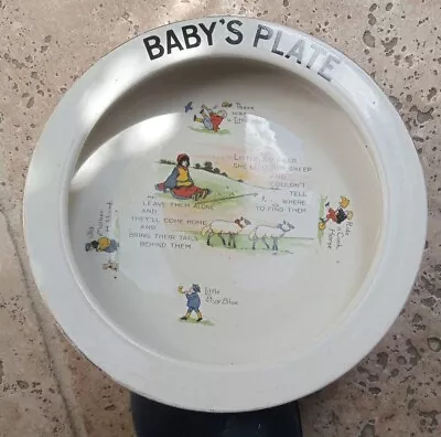 Buy China Nursery Ware Rhyme Baby Plate. Bo Peep. Chips On Base.See Photos.Shelley?. • 2.99£