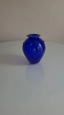 Buy Cobalt Blue Vase Vintage- Handblown • 47.08£