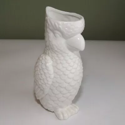 Buy Vintage 1980s Ceramic Parrot Vase / Jug- White Pot Maximalist Retro Unique • 24.99£