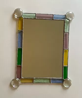 Buy Stained Glass Mirror. (Size: 22cm Wide X 28cm High)  Handmade In The UK.  • 40£