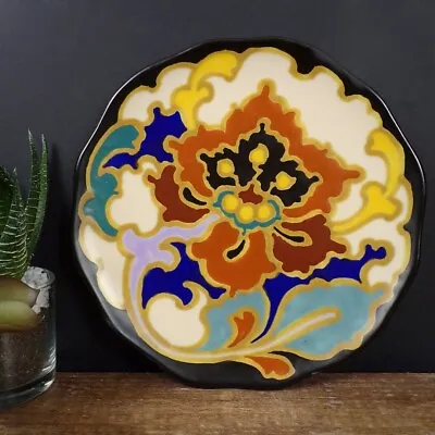 Buy Gouda Pottery Holland Antique Wall Plate Small Ceramic Regina Rosario Floral Vtg • 20£