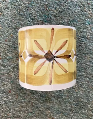 Buy Vintage POOLE POTTERY BOKHARA White & Yellow Abstract Flower RETRO - Small POT • 19.99£