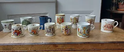 Buy Twelve George V Commemorative Cups To Include Wedding, Shelley, Brannams, Etc • 0.99£