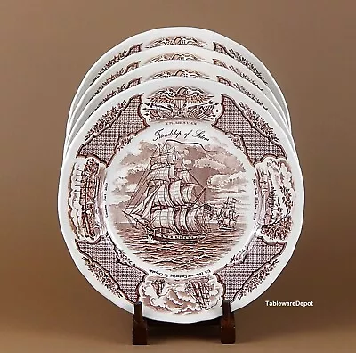 Buy Alfred Meakin FAIR WINDS, Set Of 4 Dinner Plates, MINT/SUPERB+ Condition! • 21.18£