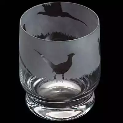 Buy Dartington Aspect Tumbler Glass Pheasant Design Hand Finished 350ml 10cm Tall • 17.11£