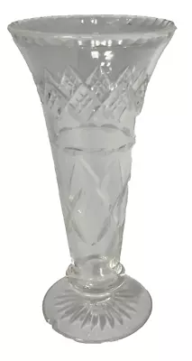 Buy Vintage, Stuart, Clear, Crystal Footed Vase #MCB • 15.99£
