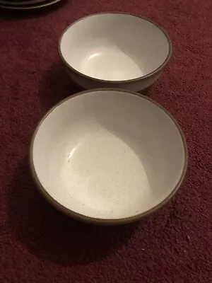 Buy 2 X Vintage Denby Potters Wheel Rust  Dessert Bowls • 12£
