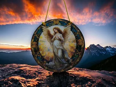 Buy 15cm Tranquil Angel Acrylic Suncatcher Wall Hanging Religion Spiritual Gifts • 8.49£