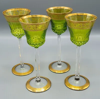 Buy Saint St. Louis France Crystal Thistle Chartreuse Wine Hock Glass 8.25 –Set Of 4 • 1,892.37£