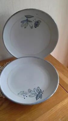 Buy 2 Highland Stoneware Dinner Plates Scotland Butterflies Pottery 26 Cm • 12£