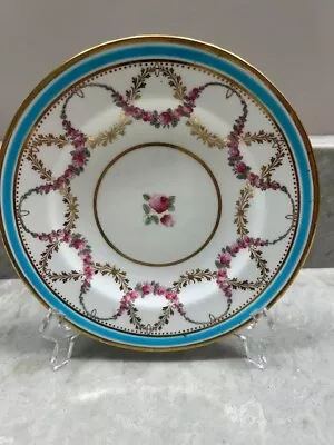 Buy Antique 1800s Mintons England Ornate Gold Garlan Gilded Plate Pink Roses  6.5  • 66.14£