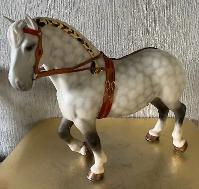 Buy BESWICK HORSE PERCHERON HARNESSED HORSE MODEL No.2464 DAPPLE GREY GLOSS PERFECT • 225£