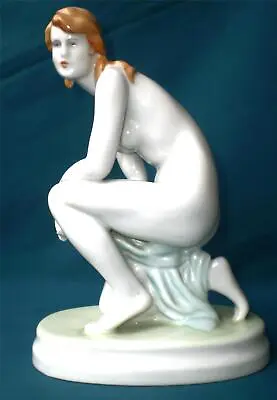 Buy Original Hungarian Art Porcelain Zsolnay Pecs Old Statue Nude Woman Girl Signed. • 197.65£